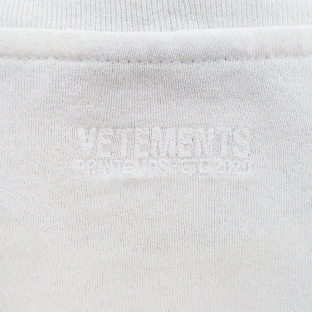 VETEMENTS (ヴェットモン) 半袖Ｔシャツ VETEMENTS　ロゴ FORRENTプリント付きオーバーサイズTシャツ　S　ホワイト　SS20TR372