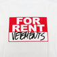 VETEMENTS (ヴェットモン) 半袖Ｔシャツ VETEMENTS　ロゴ FORRENTプリント付きオーバーサイズTシャツ　S　ホワイト　SS20TR372