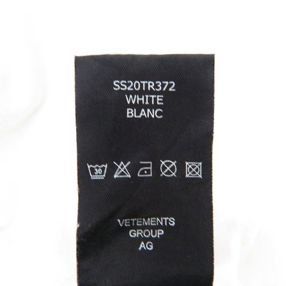 VETEMENTS (ヴェットモン) 半袖Ｔシャツ VETEMENTS　ロゴ FORRENTプリント付きオーバーサイズTシャツ　S　ホワイト　SS20TR372