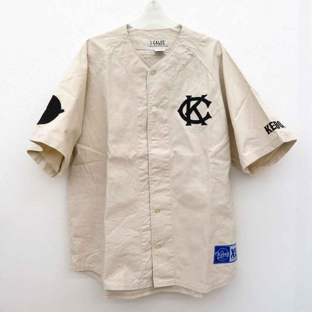 keboz (ケボズ) 半袖Ｔシャツ CALEE×KEBOZ　BASEBALL SHORTS セットアップ　キャップ付き　XL 　ベージュ 美品