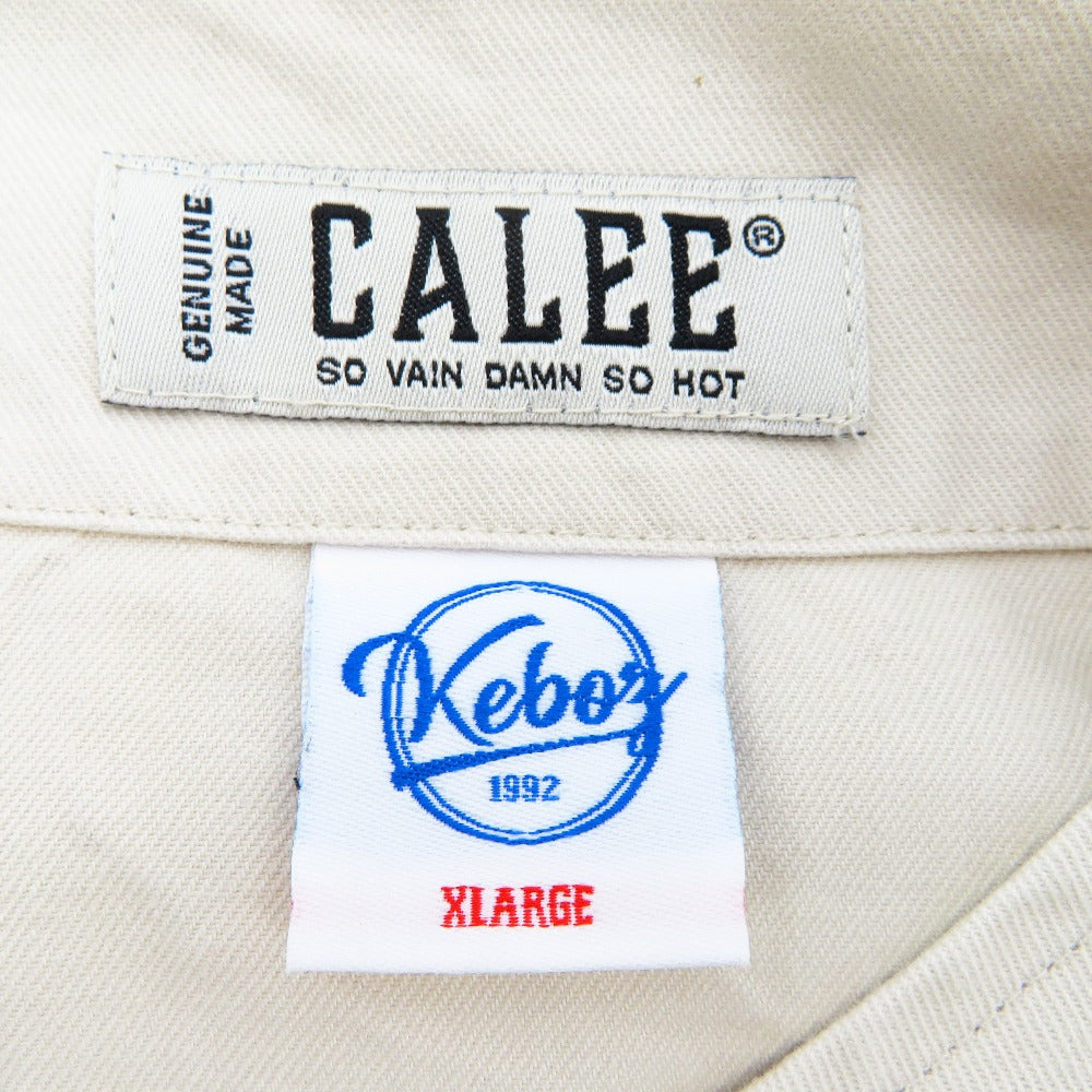 keboz (ケボズ) 半袖Ｔシャツ CALEE×KEBOZ　BASEBALL SHORTS セットアップ　キャップ付き　XL 　ベージュ 美品