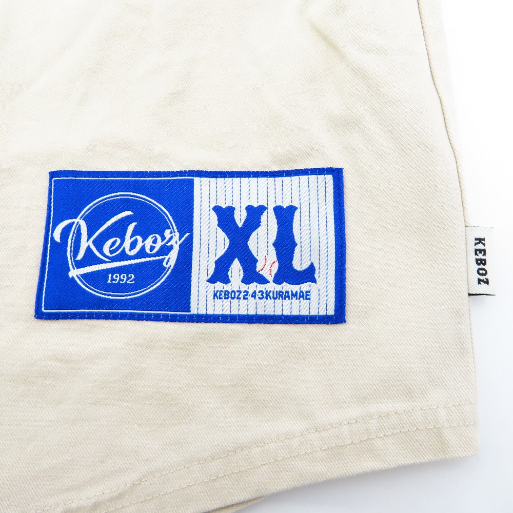 keboz (ケボズ) 半袖Ｔシャツ CALEE×KEBOZ　BASEBALL SHORTS セットアップ　キャップ付き　XL 　ベージュ 美品