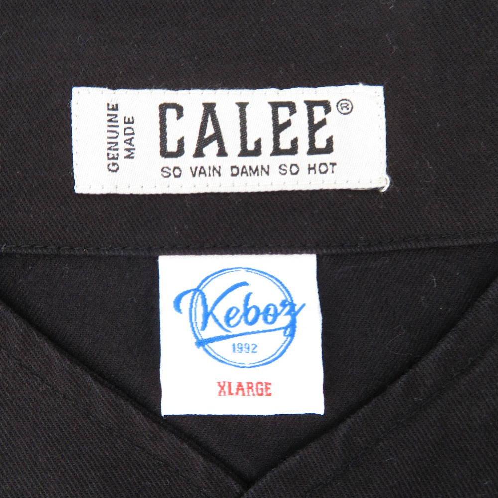 keboz (ケボズ) 半袖Ｔシャツ CALEE×KEBOZ　BASEBALL SHORTS セットアップ　キャップ付き　XL 　ブラック 美品