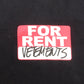 VETEMENTS (ヴェットモン) 半袖Ｔシャツ VETEMENTS　ロゴ FORRENTプリント付きオーバーサイズTシャツ　S　ブラック　SS20TR372 美品