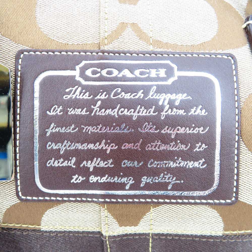 COACH (コーチ) ハンドバッグ COACH　シグネチャー　ボストンバッグ　ベージュ　F77179 美品