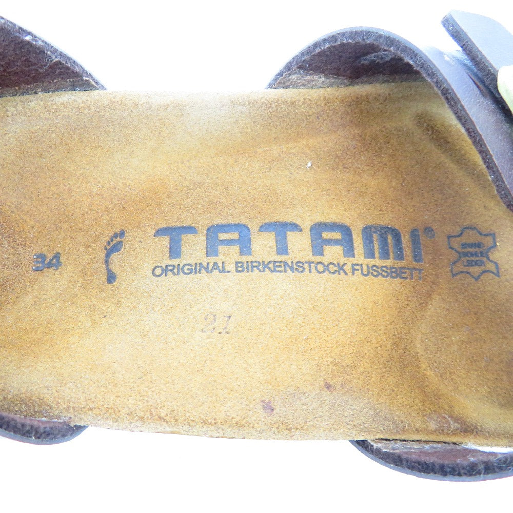 BIRKENSTOCK (ビルケンシュトック) サンダル Tatami　BIRKENSTOCK　モルジブ　803293　ダークブラウン　34　22.0cm 長さ24.5cm 美品