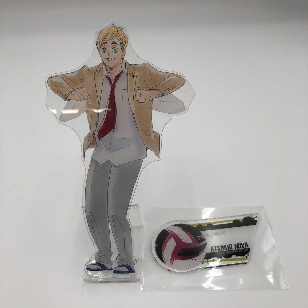 アクリルスタンド 宮侑1(腕をブンブン) アクリルMEGAフィギュア -描き下ろしイラストver.- 「ハイキュー!!」 ジャンプキャラクターズストア限定 美品