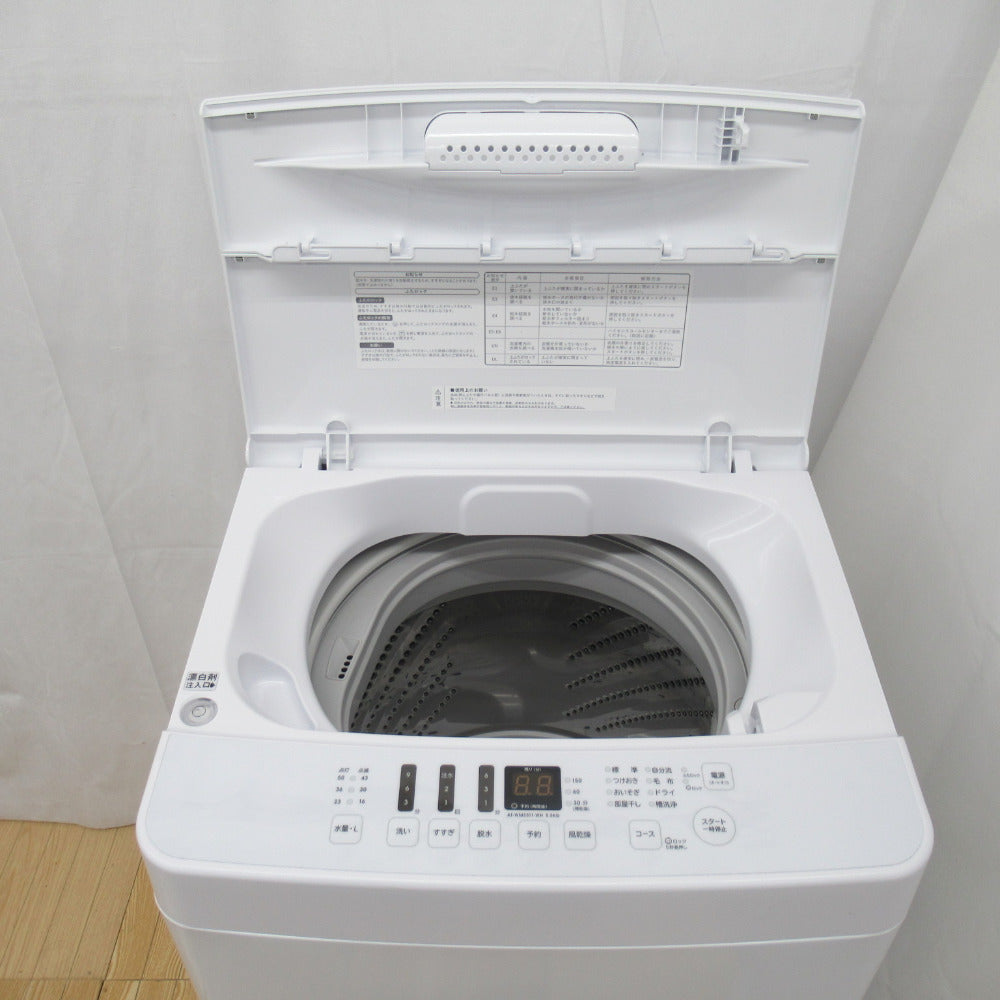 TAGlabel by amadana 全自動電気洗濯機 AT-WM5511-WH 5.5kg 2021年製 ホワイト 部屋干しコース付き 一人暮らし 洗浄・除菌済み