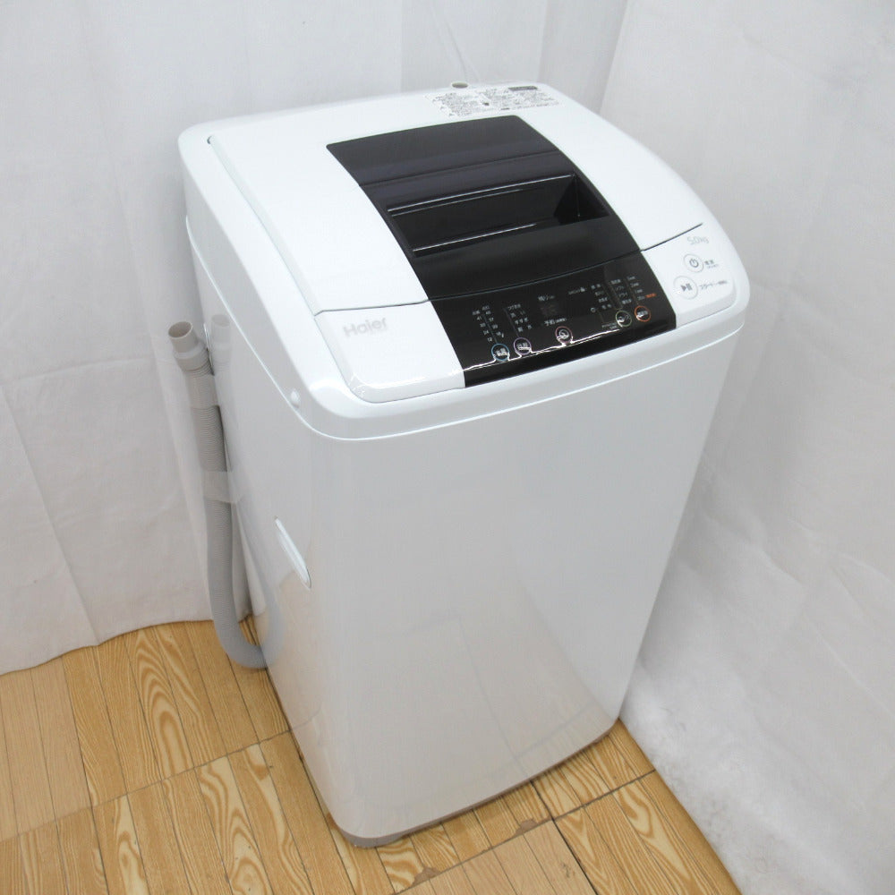 Haier (ハイアール) 全自動洗濯機 JW-K50K-K 5.0Kg 2016年製 送風 乾燥