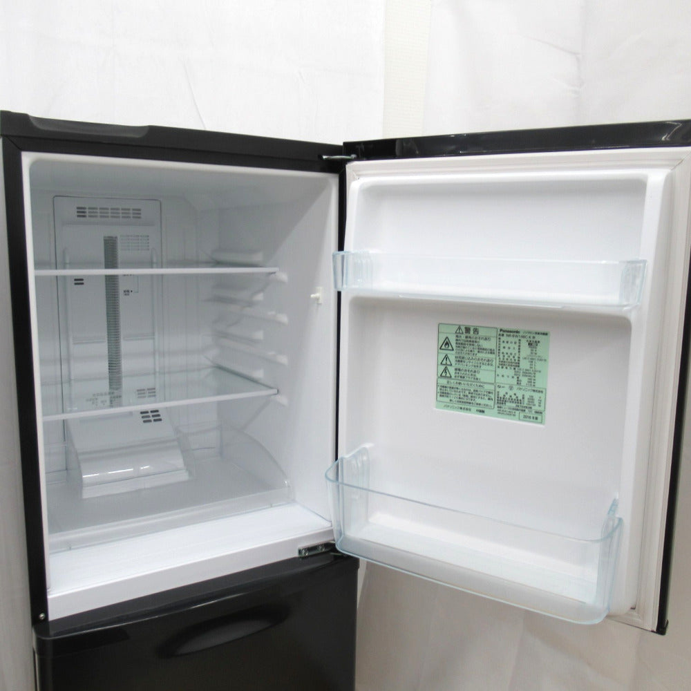 Panasonic (パナソニック) 冷蔵庫 138L 2ドア Joshinオリジナルモデル NR-BW148C-K 2016年製 一人暮らし  洗浄・除菌済み