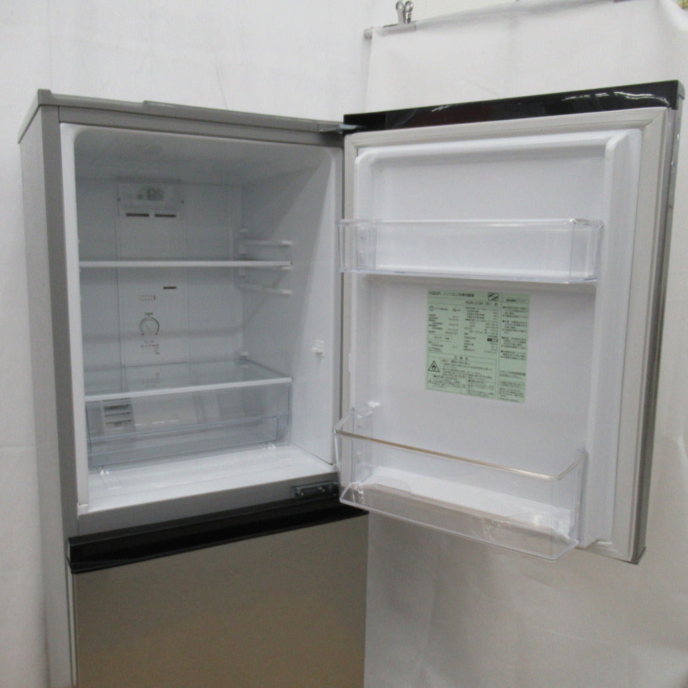 AQUA (アクア) 冷蔵庫 126L 2ドア AQR-J13H シルバー2018年製