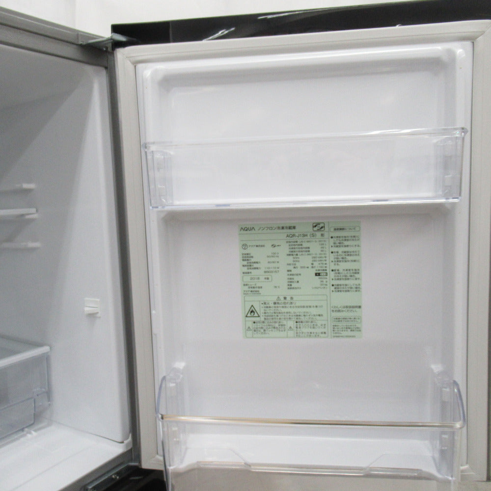 AQUA (アクア) 冷蔵庫 126L 2ドア AQR-J13H シルバー2018年製