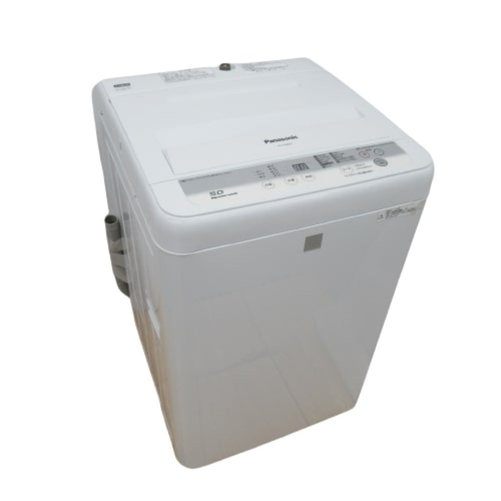 Panasonic (パナソニック) 洗濯機 全自動電気洗濯機 NA-F50ME3 5.0kg 2016年製 ホワイト 簡易乾燥機能付 一人暮らし 洗浄・除菌済み