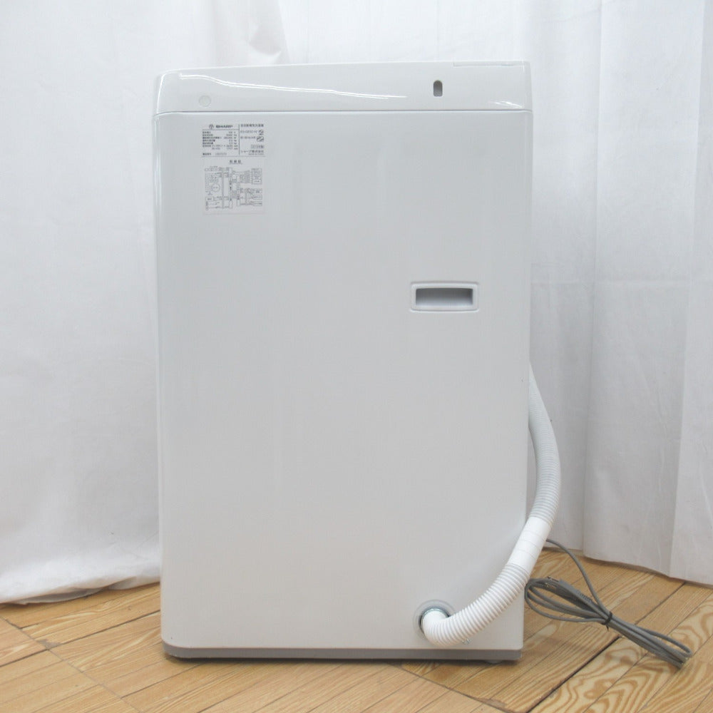 SHARP シャープ 全自動電気洗濯機 ES-GE5C 5.5kg 2019年製 ホワイト 簡易乾燥機能付 一人暮らし 洗浄・除菌済み