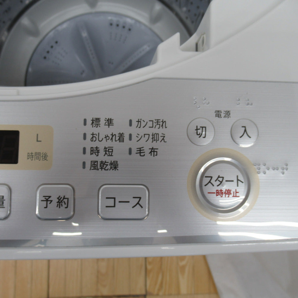 SHARP シャープ 全自動電気洗濯機 ES-GE5C 5.5kg 2019年製 ホワイト 簡易乾燥機能付 一人暮らし 洗浄・除菌済み