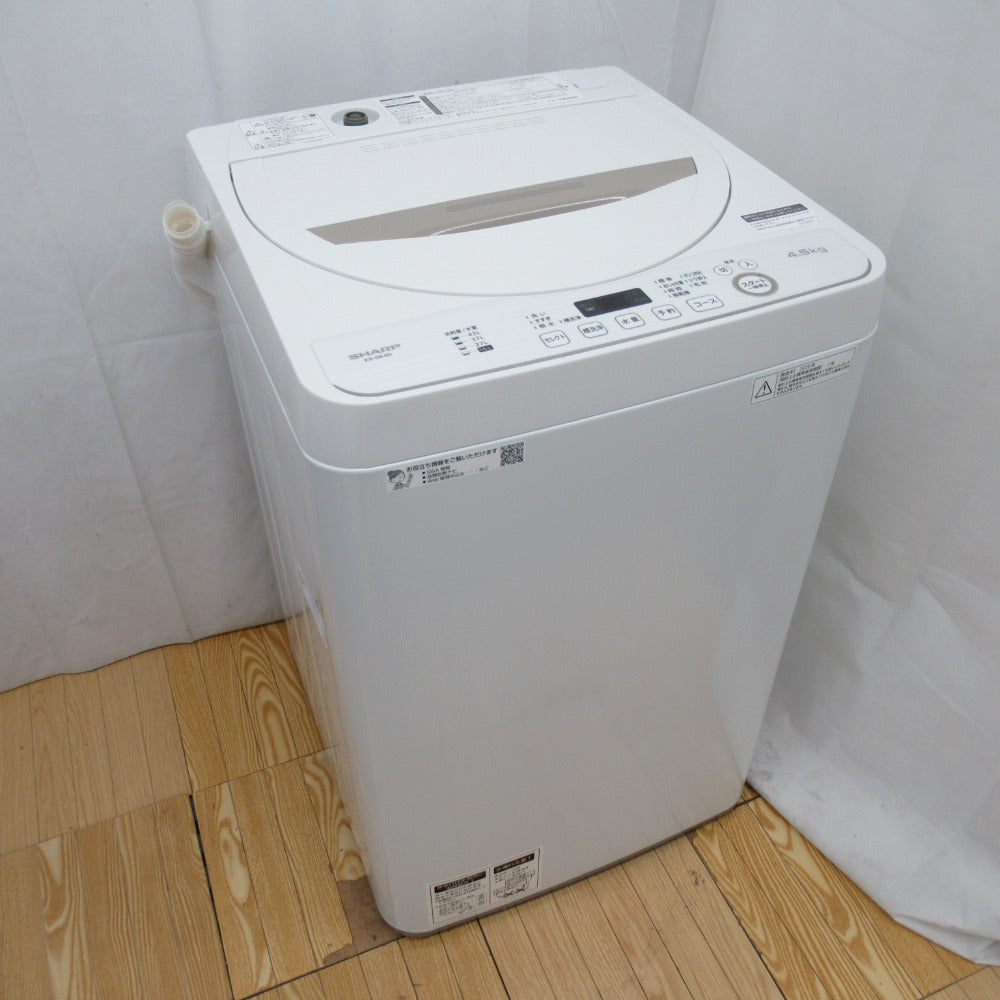 SHARP (シャープ) 全自動電気洗濯機 ES-GE4D 4.5kg 2019年製 ベージュ 