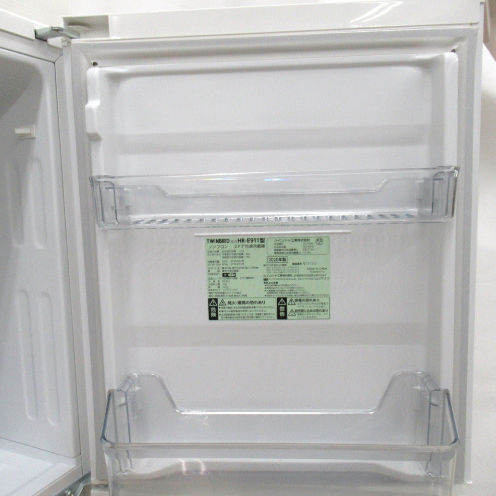 TWINBIRD ノンフロン2ドア冷凍冷蔵庫 HR-E911型 - 冷蔵庫