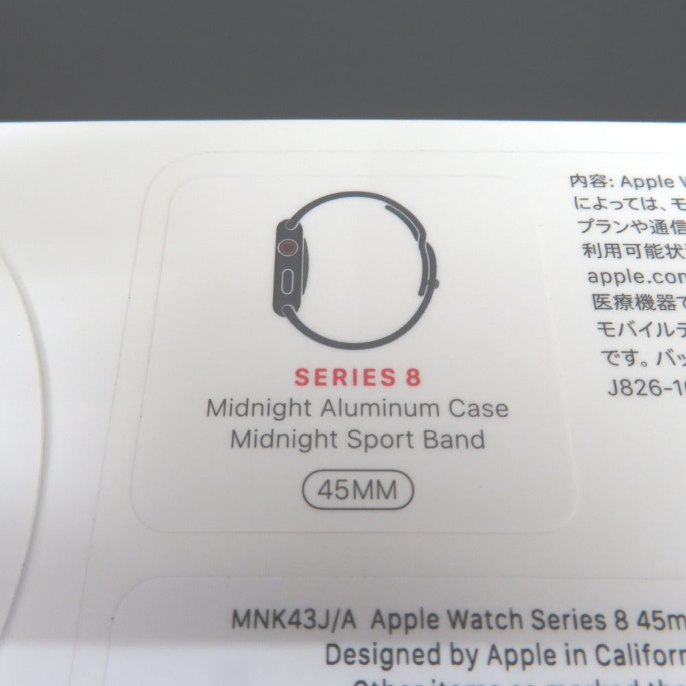 Apple Watch Series 8 GPS+Cellularモデル 45mm ミッドナイト スポーツバンド [MNK43J/A] 未使用品