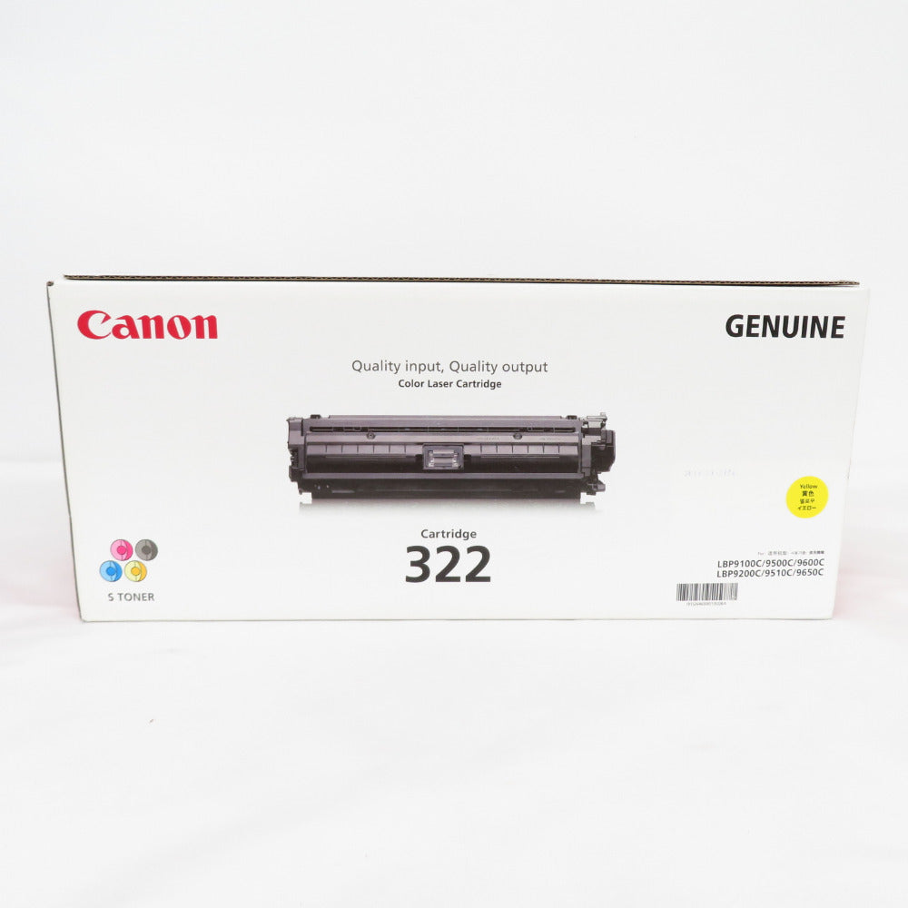 ジャンク CANON (キャノン) 純正 カラー レーザー トナーカートリッジ 322 イエロー CRG-322YEL 未開封品