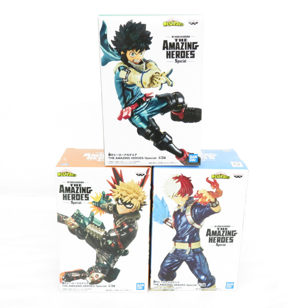 未開封 僕のヒーローアカデミア THE AMAZING HEROES-Special- 緑谷出久/爆豪勝己/轟焦凍/ 3体セット BANPRESTO バンプレスト