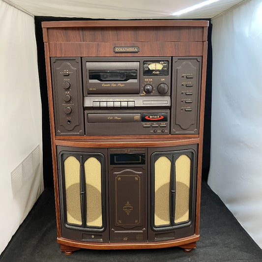 ジャンク品 COLUMBIA マルチプレーヤー GP-60 レコード CD AM FM カセット 音聴箱 GP-60