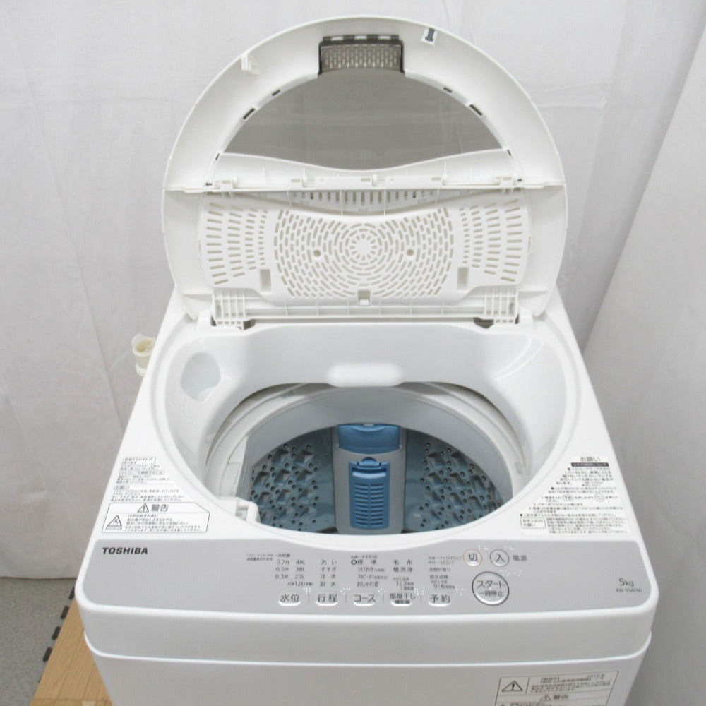 TOSHIBA 東芝 全自動洗濯機 5.0kg AW-5G6 2019年製 グランホワイト 