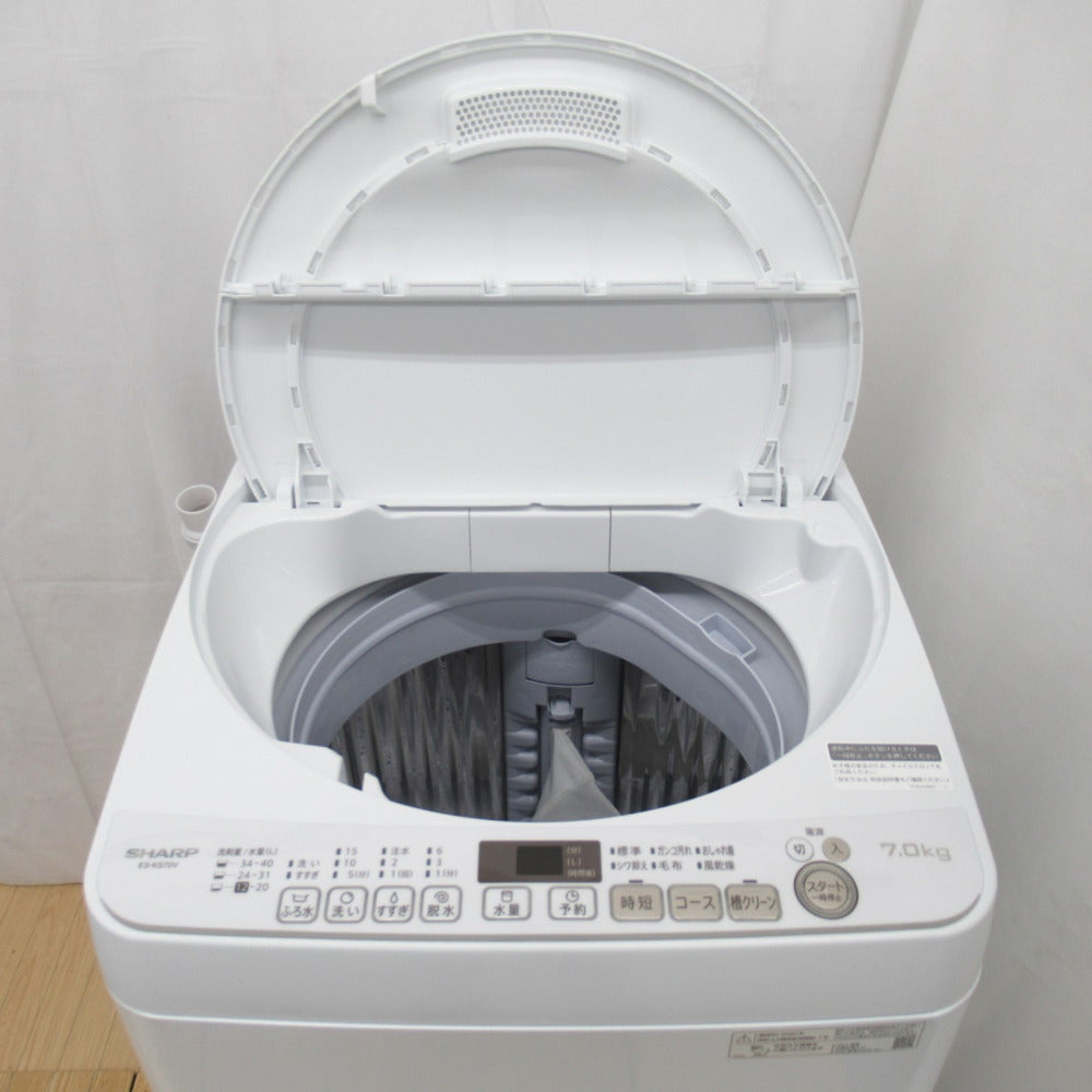 洗濯機 2021年製 SHARP ES-KS70W - 洗濯機