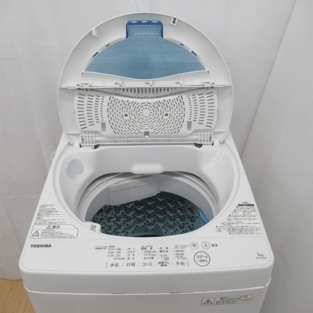 TOSHIBA 東芝 全自動洗濯機 5.0kg AW-5G5 2017年製 グランホワイト 