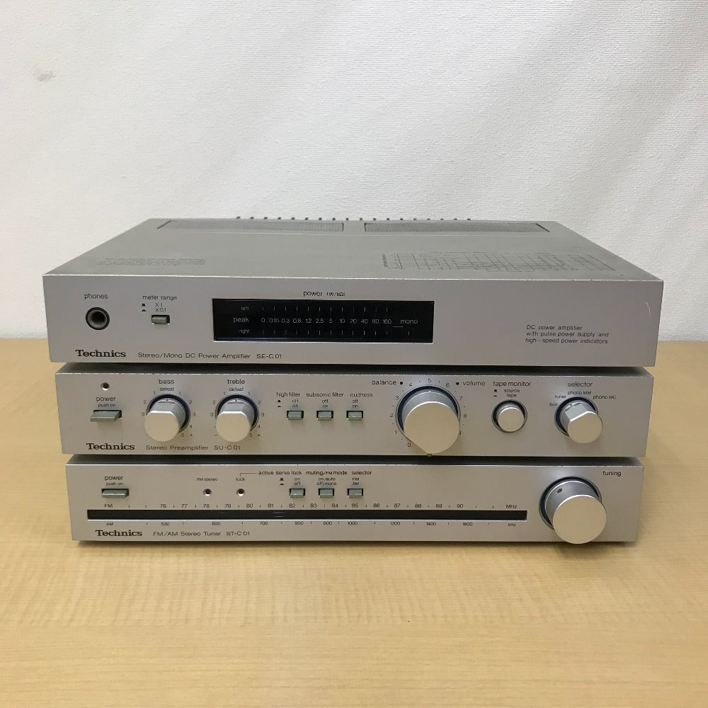 Technics (テクニクス) オーディオ機器 ステレオプリアンプセット SU-C01 SE-C01 ST-C01 3点セット ジャンク品