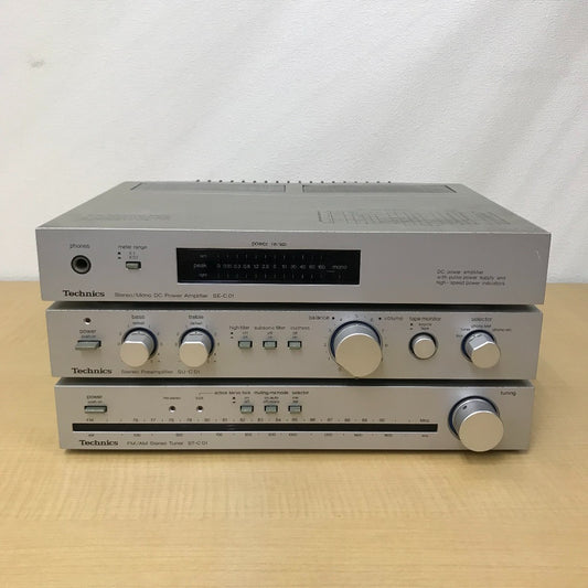 Technics (テクニクス) オーディオ機器 ステレオプリアンプセット SU-C01 SE-C01 ST-C01 3点セット ジャンク品