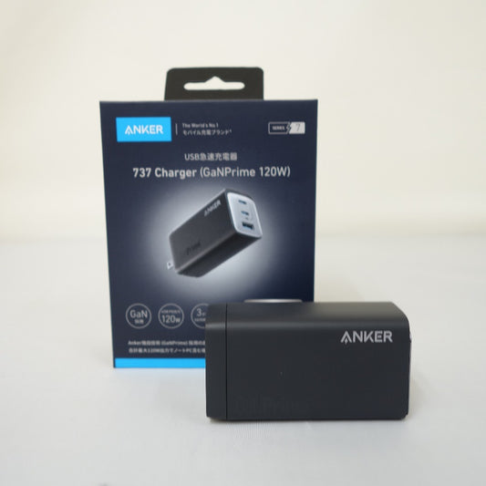 Anker アンカー スマホアクセサリー USB急速充電器 737 Charger GaNPrime 120W USB PD 充電器 USB-A & USB-C 3ポート 美品
