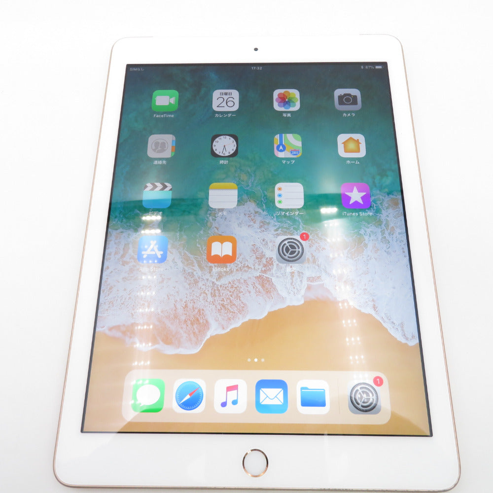 Apple アップル iPad 第6世代 9.7インチ 128GB ゴールド Wi-Fi+Cellular docomo SIMロックあり 本体のみ  MRM22J/A 難あり