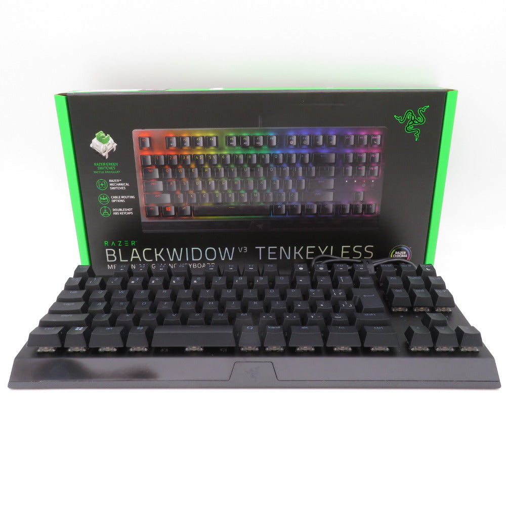 Razer BlackWidow レイザー ブラックウィドウ PC周辺機器 ゲーミングキーボード V3 Tenkeyless JP Green Switch テンキーレス日本語列モデル