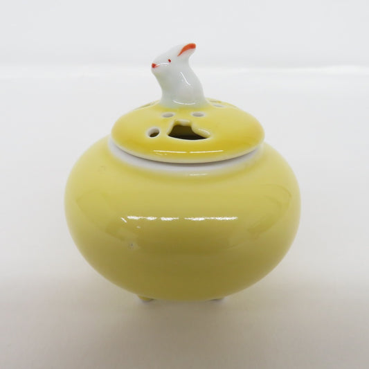 骨董・民芸品 深川製磁 うさぎ 香炉 美品