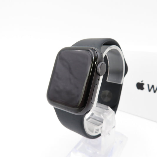 Apple Watch SE アップルウォッチ スマホアクセサリー 第1世代 40mm スペースグレイ アルミニウムケース ブラックスポーツバンド MYDP2J/A