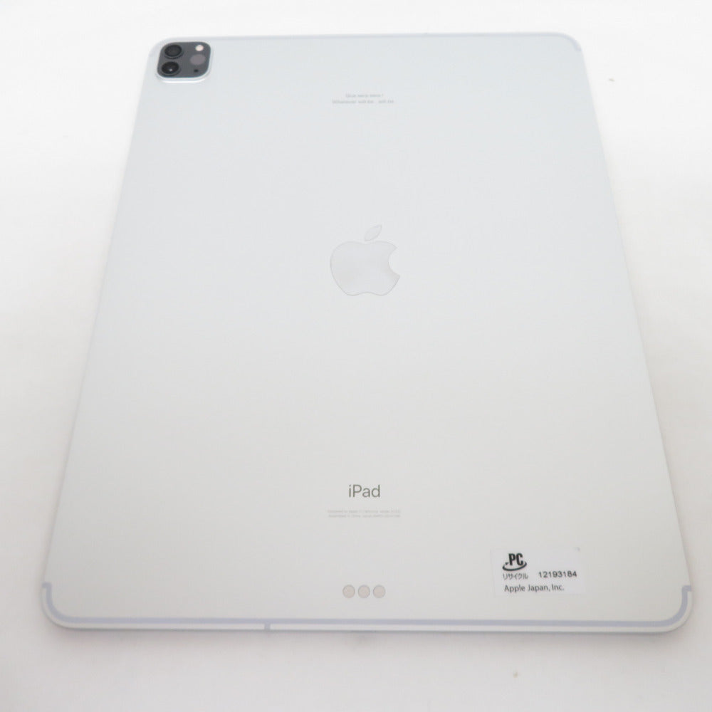 iPad Pro (Apple アイパッド プロ) 第4世代 docomo Wi-Fi ＋ Cellular モデル 512GB SIMロックなし ネットワーク利用制限〇 12.9インチ シルバー 背面にシール、文字あり MXF82J/A 中古