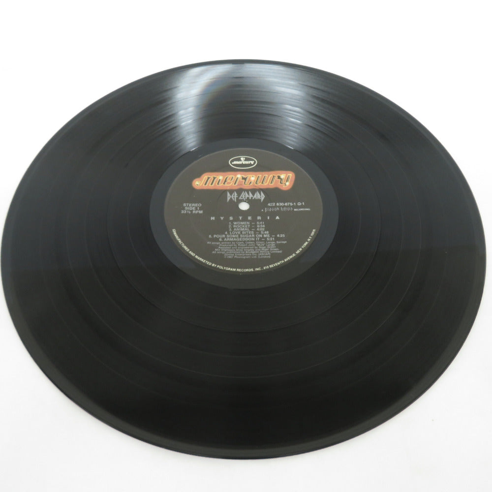 レコード LP HYSTERIA / DEF LEPPARD / ヒステリア / デフ・レパード 422 830-675-1 動作未確認・返品不可