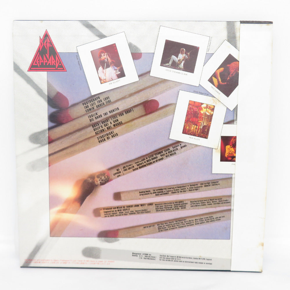 レコード LP PYROMANIA / DEF LEPPARD / 炎のターケッド / デフ・レパード 帯・タイナー付き 25PP-59 動作未確認・返品不可