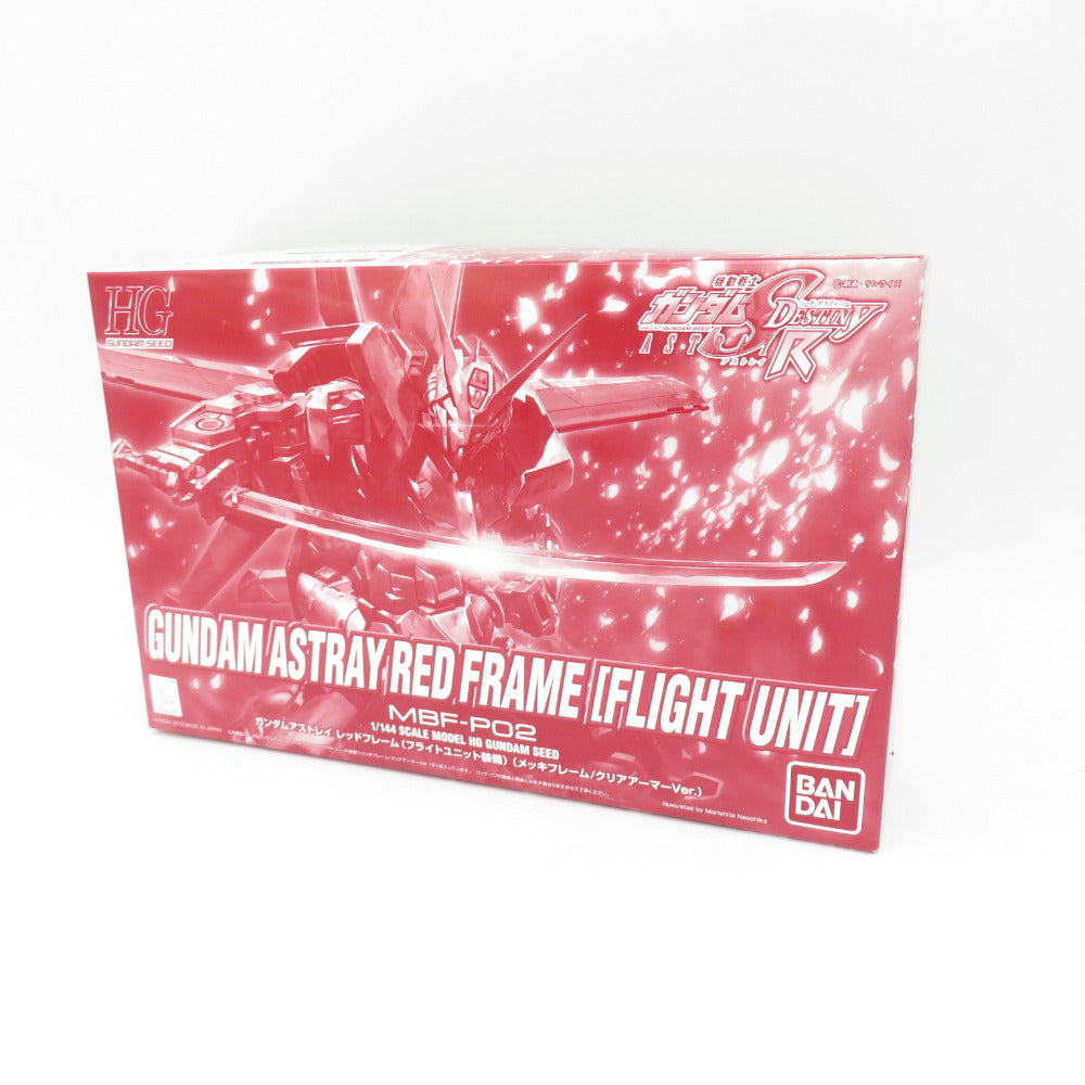 HG 1/144 MBF-P02 ガンダムアストレイ レッドフレーム(フライトユニット装備) メッキフレーム/クリアアーマーVer. 未組立品 BANDAI バンダイ プラモデル 美品