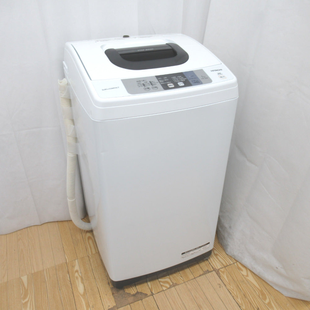 HITACHI 日立 白い約束 NW-50B 全自動電気洗濯機 5.0kg 2017年製