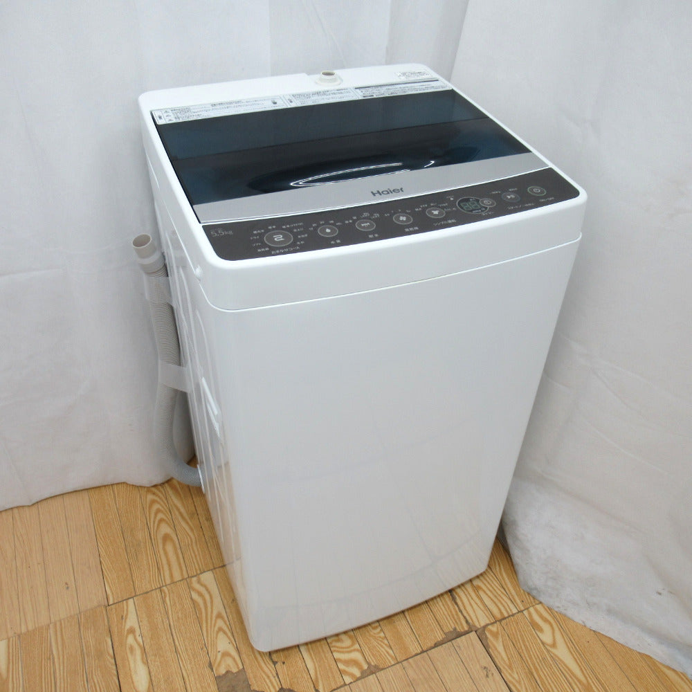 Haier ハイアール 全自動洗濯機 JW-C55A 5.5kg 2017年製 ブラック 簡易乾燥機能付 一人暮らし 洗浄・除菌済み