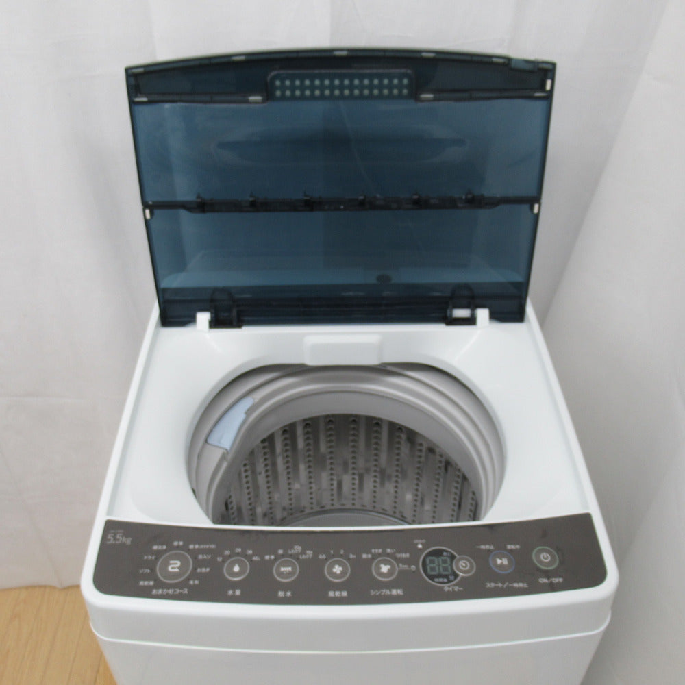 Haier ハイアール 全自動洗濯機 JW-C55A 5.5kg 2017年製 ブラック 簡易 