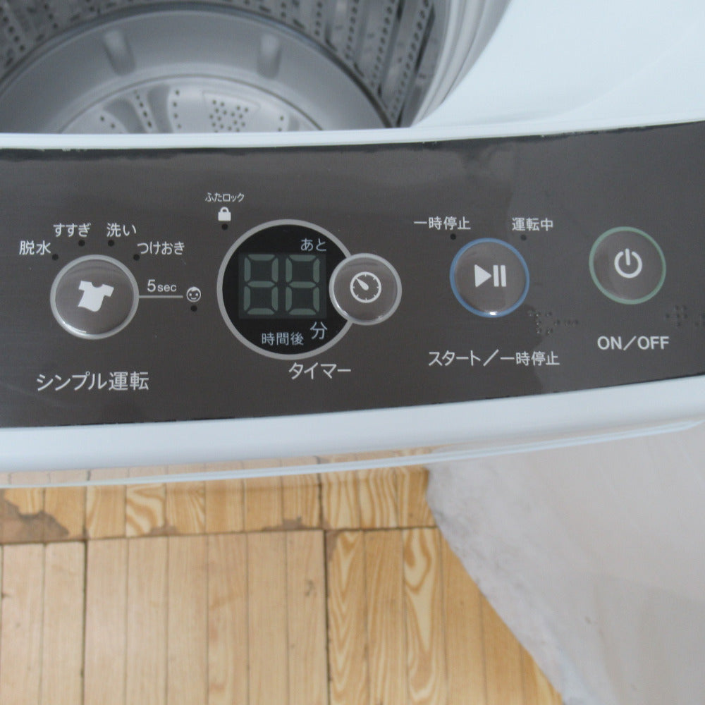 Haier ハイアール 全自動洗濯機 JW-C55A 5.5kg 2017年製 ブラック 簡易乾燥機能付 一人暮らし 洗浄・除菌済み