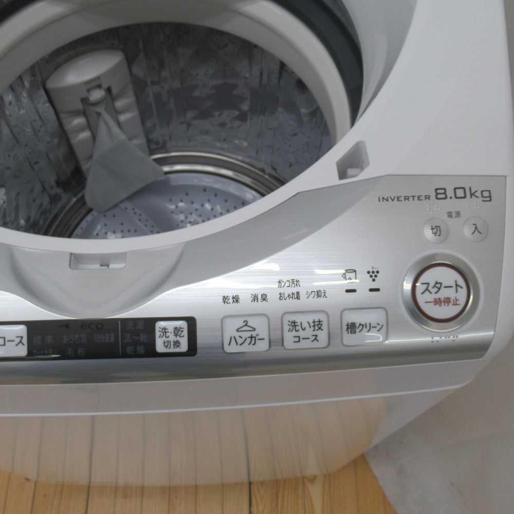 シャープ 電気洗濯乾燥機 ES-TX8D-W