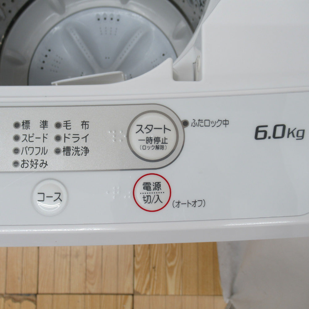 YAMADA SELECT全自動電気洗濯機 YWM-T60G1 6.0kg 2019年製 簡易乾燥