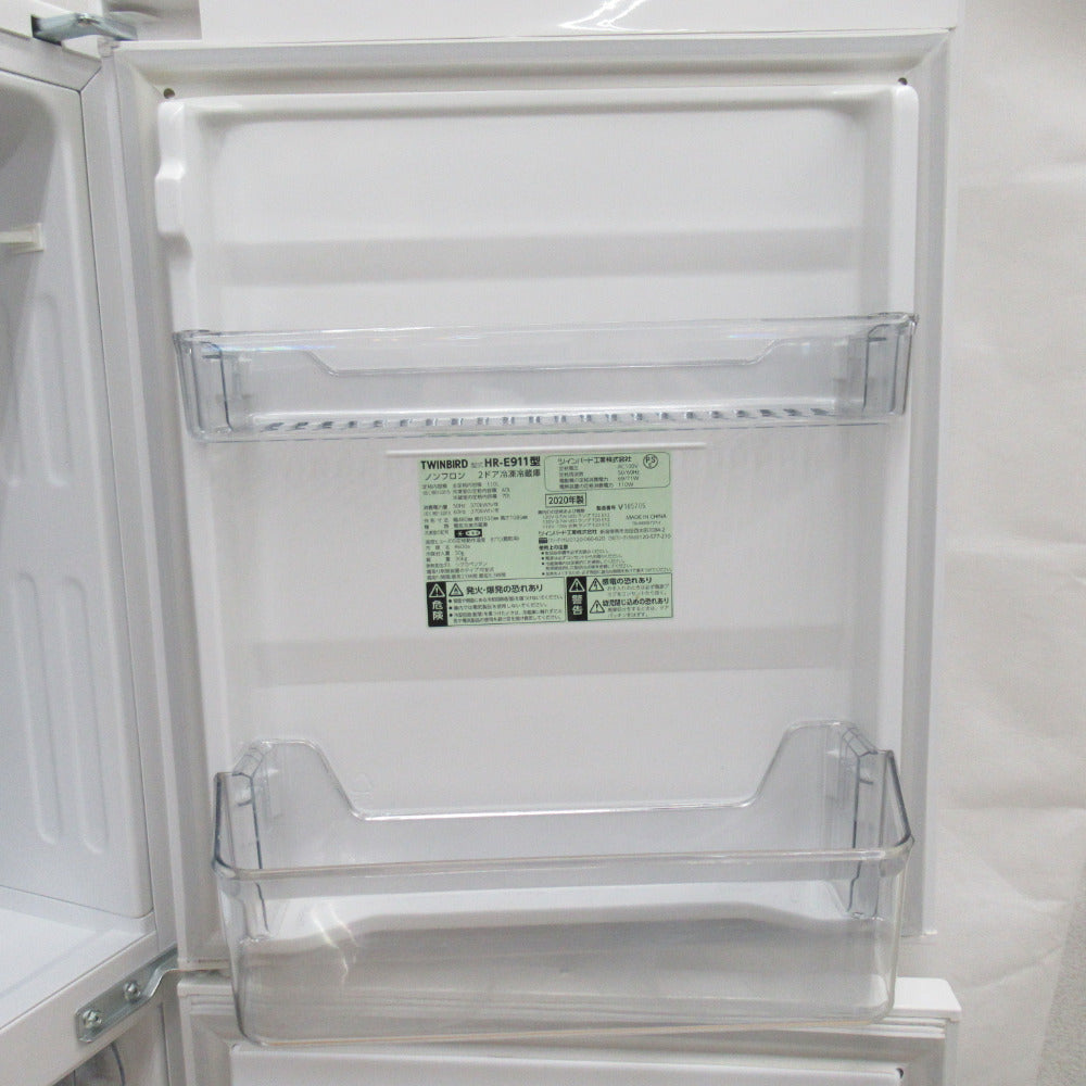 ツインバード 冷蔵庫 自動霜取り HR-E911 [2018年製] 110L - 冷蔵庫