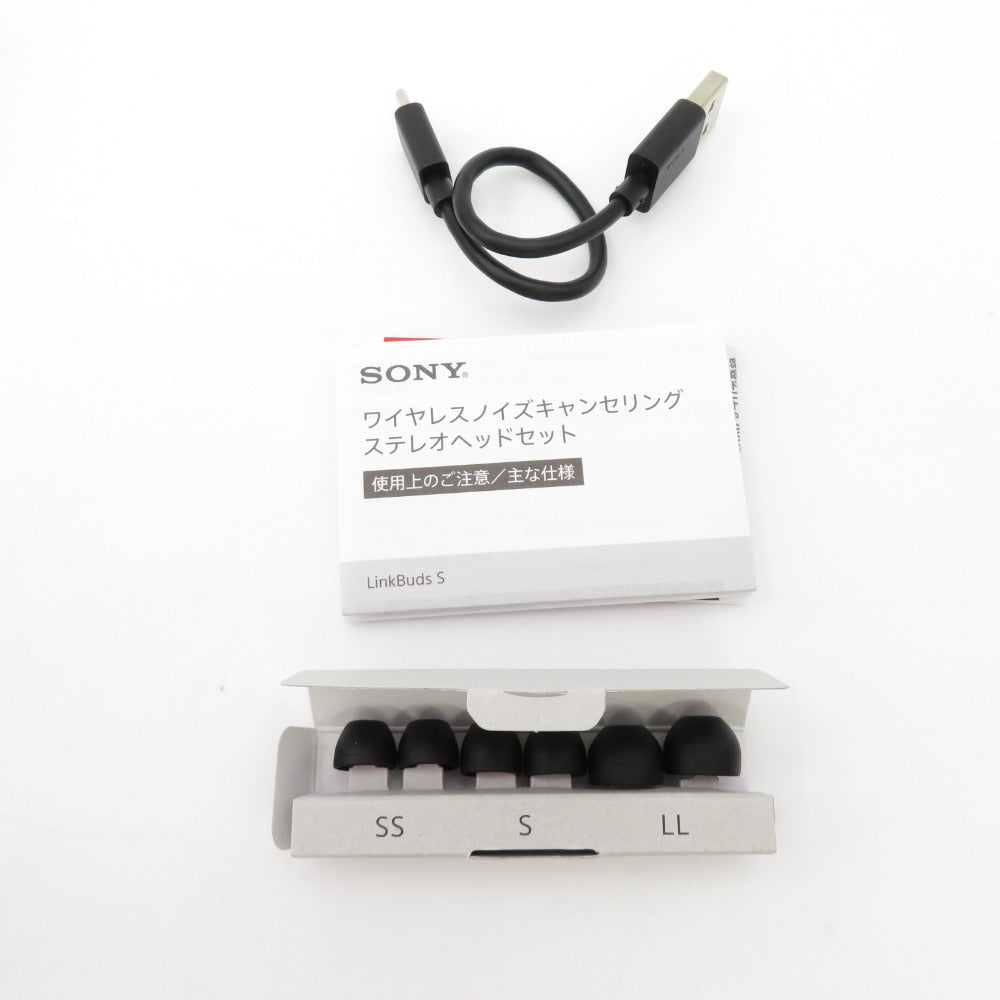 sony (ソニー) LinkBuds S 完全ワイヤレスイヤホン カナル型 ノイズキャンセル ブラック WF-LS900N 美品
