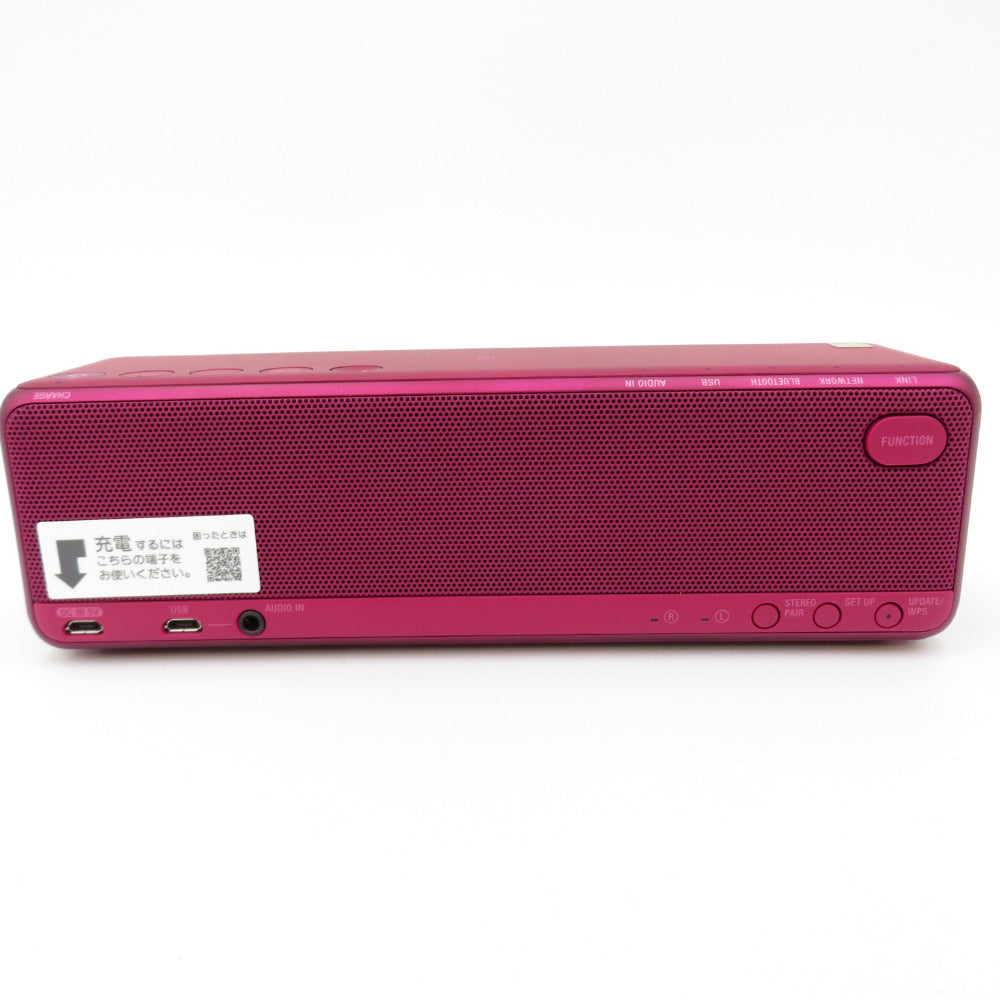 sony (ソニー) ワイヤレスポータブルスピーカー h.ear go ハイレゾ/Bluetooth/Wi-Fi対応 ボルドーピンク SRS-HG1 美品