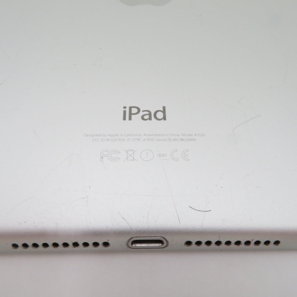 ジャンク品 au版 iPad mini 4 (Apple アイパッド ミニ) 16GB Wi-Fi+Cellularモデル MK702J/A シルバー 利用制限- 本体のみ ※返品不可※ 動作未確認