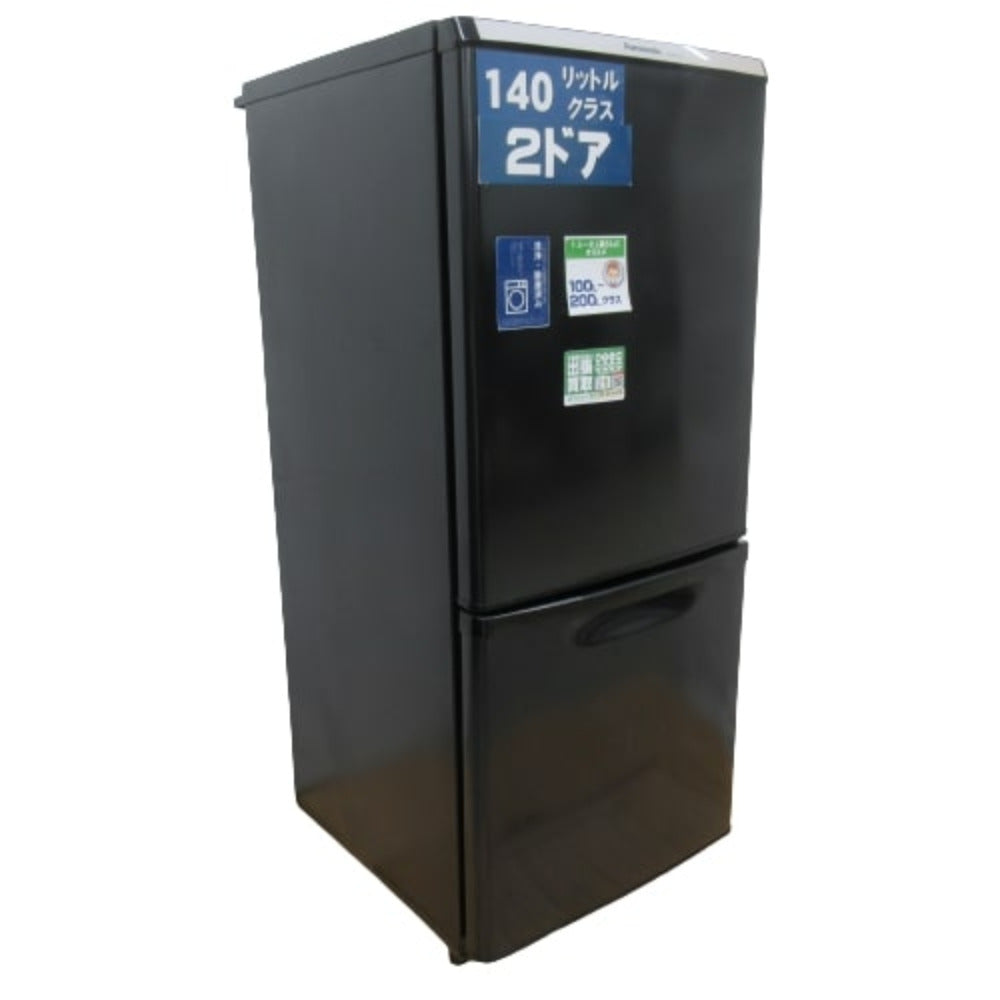 ジ157/ Panasonic 138L 2ドア冷凍冷蔵庫 NR-B14BW-T ブラック 2018年製